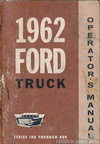 1962 Ford Truck Operator's Manual