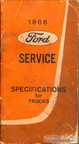 1966 Ford Trucks Service Specifications booklet