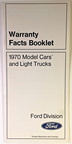 1970 Warranty Facts Booklet for Cars & Light Trucks