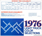 1976 Ford Light Truck Color Selections brochure