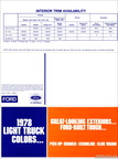 1978 Ford Light Truck Colors brochure
