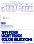 1979 Ford Light Truck Color Selections brochure