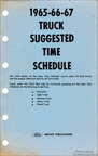1965/1966/1967 Ford Truck Suggested Labor Time Schedule