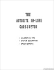 Autolite Inline Carburetor service booklet